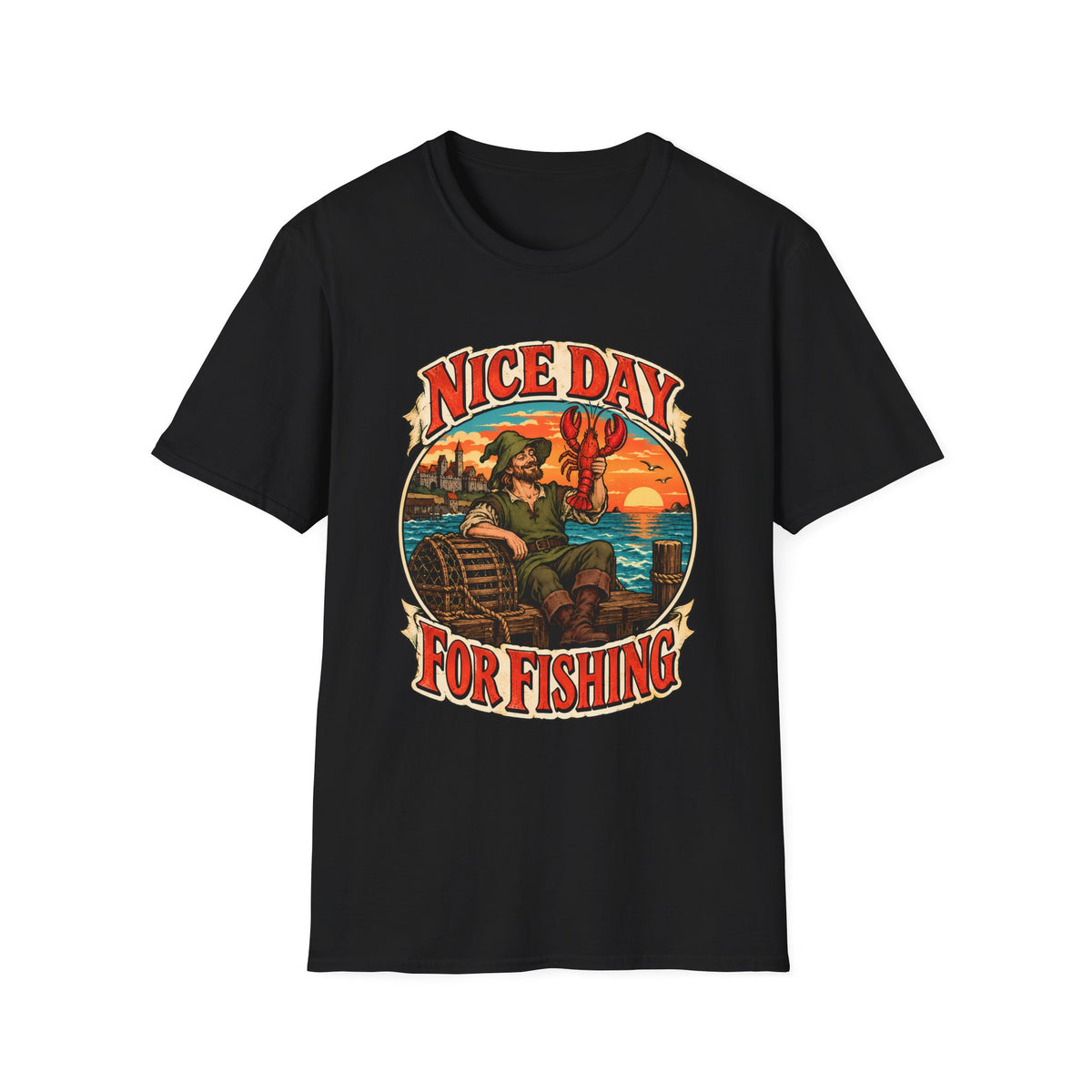 "Nice Day for Fishing Lobbies" - Runescape / OSRS Inspired Fishing T-Shirt