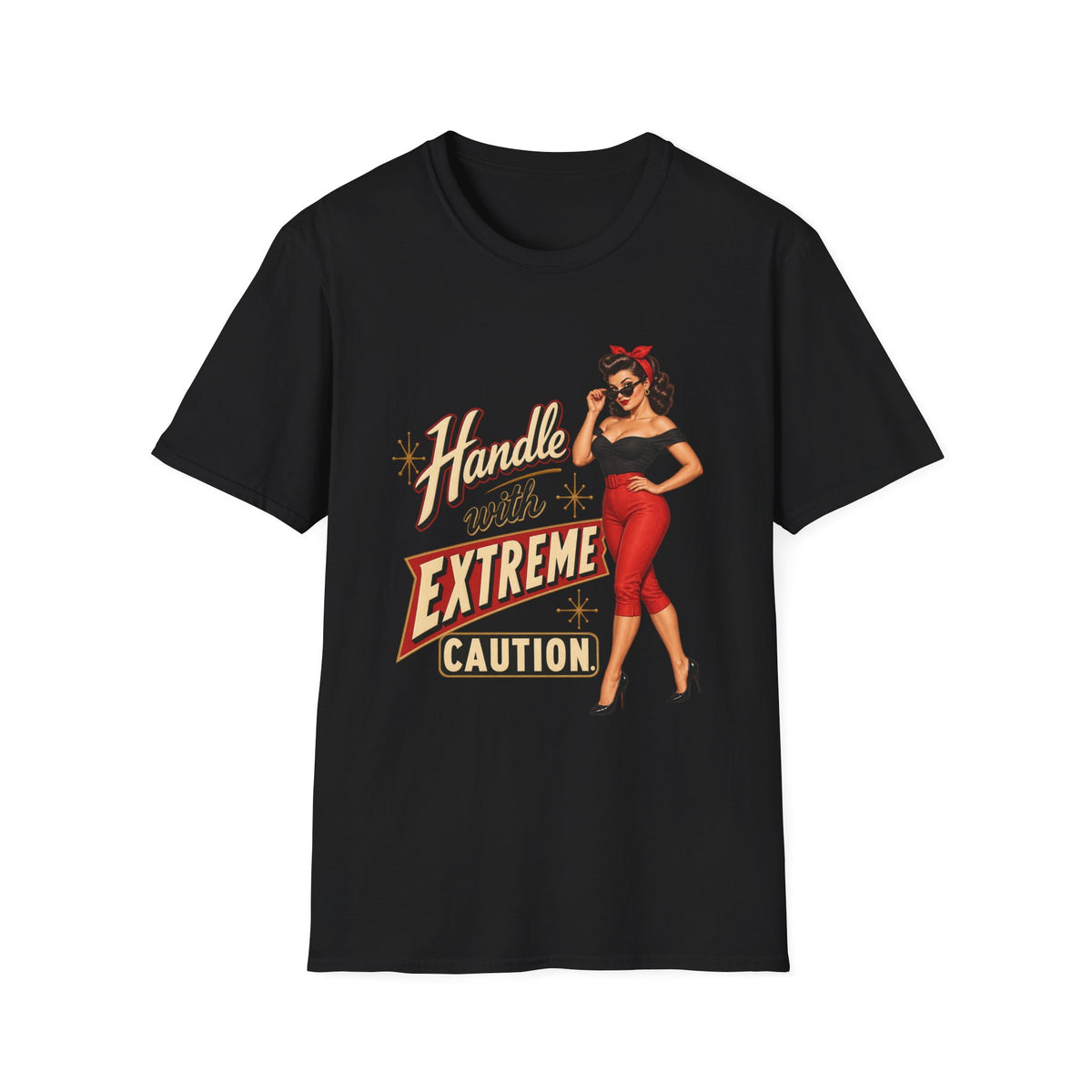 Handle With Extreme Caution Pinup Tee