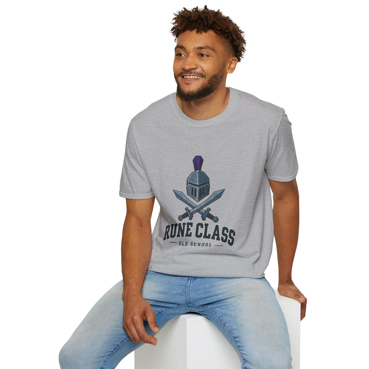 "Rune Class" OSRS / Runescape Inspired T-Shirt – Medieval Knight Helmet