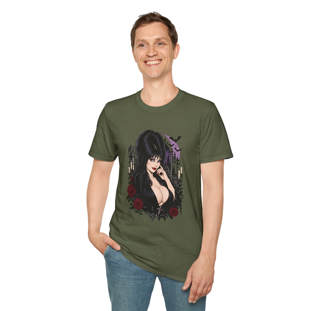 Elvira | Mistress of the Dark | Gothic Vampyress Pinup Girl | Sexy Halloween T-Shirt