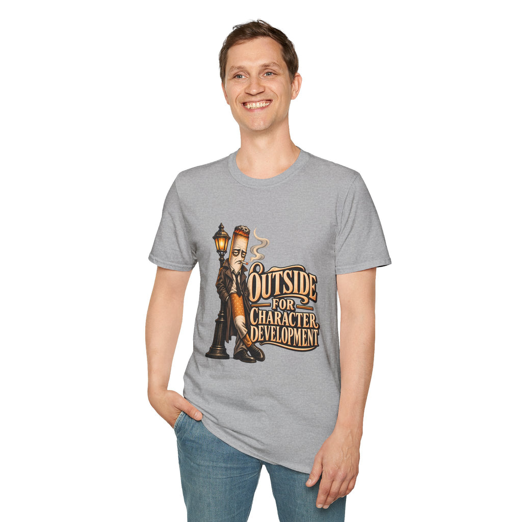 Outside for Character Development | Humorous Vintage Cigarette Graphic