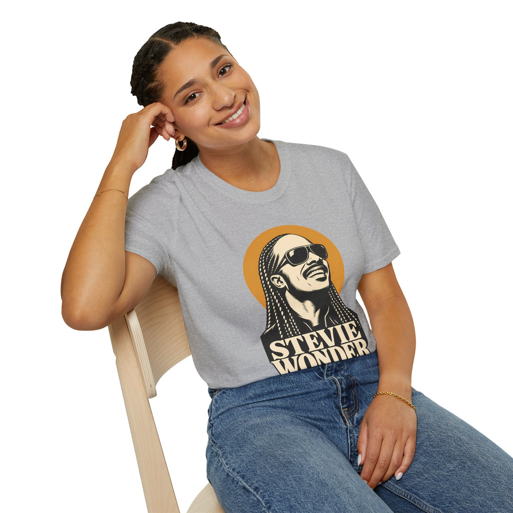 Stevie Wonder Graphic T-Shirt - Retro Soul Music Tee