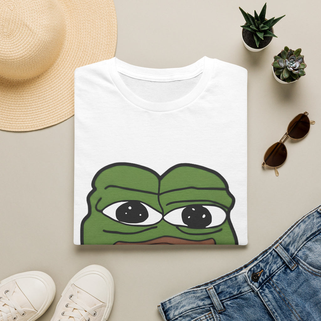 pepe Stare Frog Graphic Tee — Meme Pepe Face T-Shirt