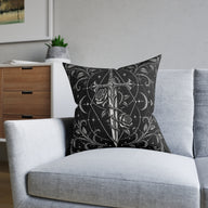Gothic Dagger Skull Rose Geometric Cushion | Decorative Sofa Pillow