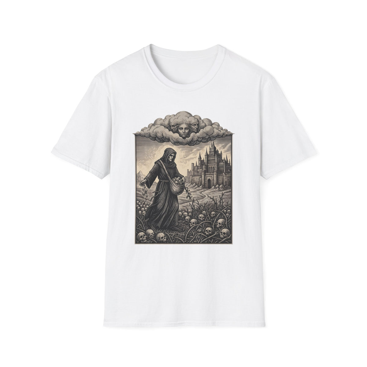 Watch over the Dead - T-Shirt, Gothic / Dark Fantasy Skull Design