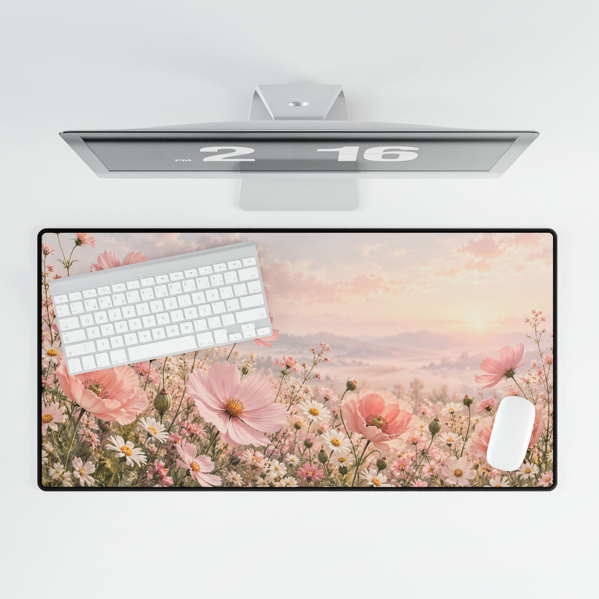 Pastel Pink Wildflower Meadow Floral Landscape | Pastel Floral Design