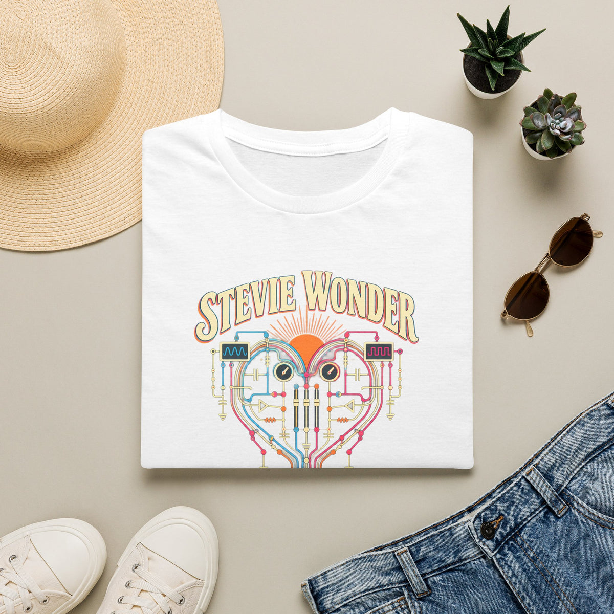 Stevie Wonder Songs In The Key of Life 50th Graphic T-Shirt