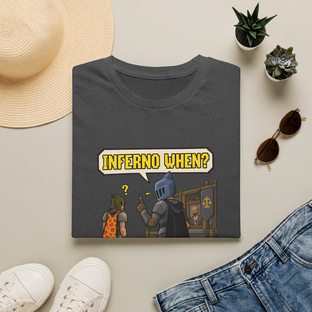Inferno When? RuneScape Humor T-Shirt - Zuk KC Count Gaming Tee
