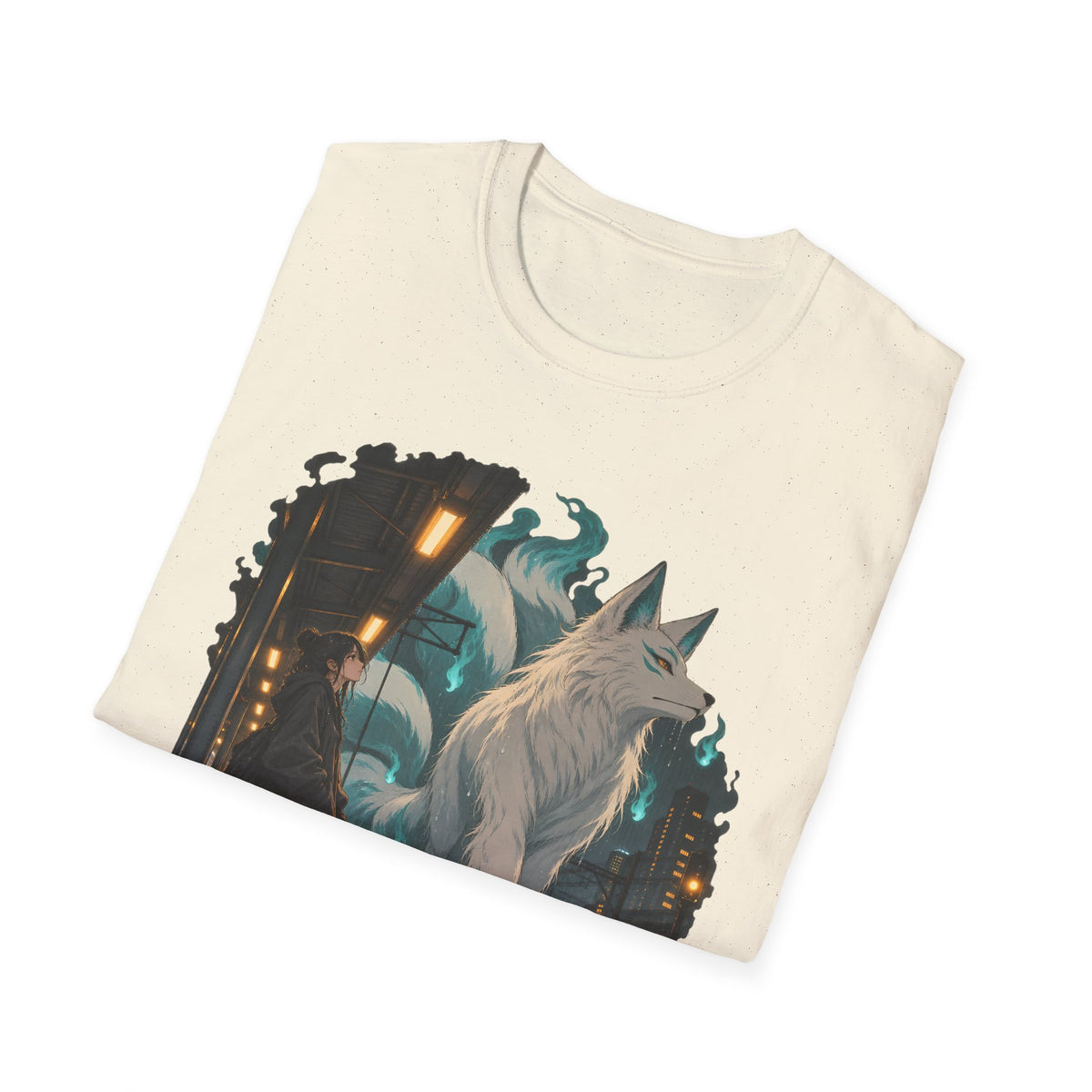 Wolf in the Rain | Last Train Home T-Shirt | Urban Nightscape Graphic Tee