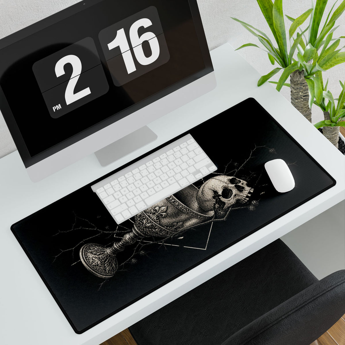 Gothic Chalice & Skull | Dark Aesthetic Gaming/Work Mousepad
