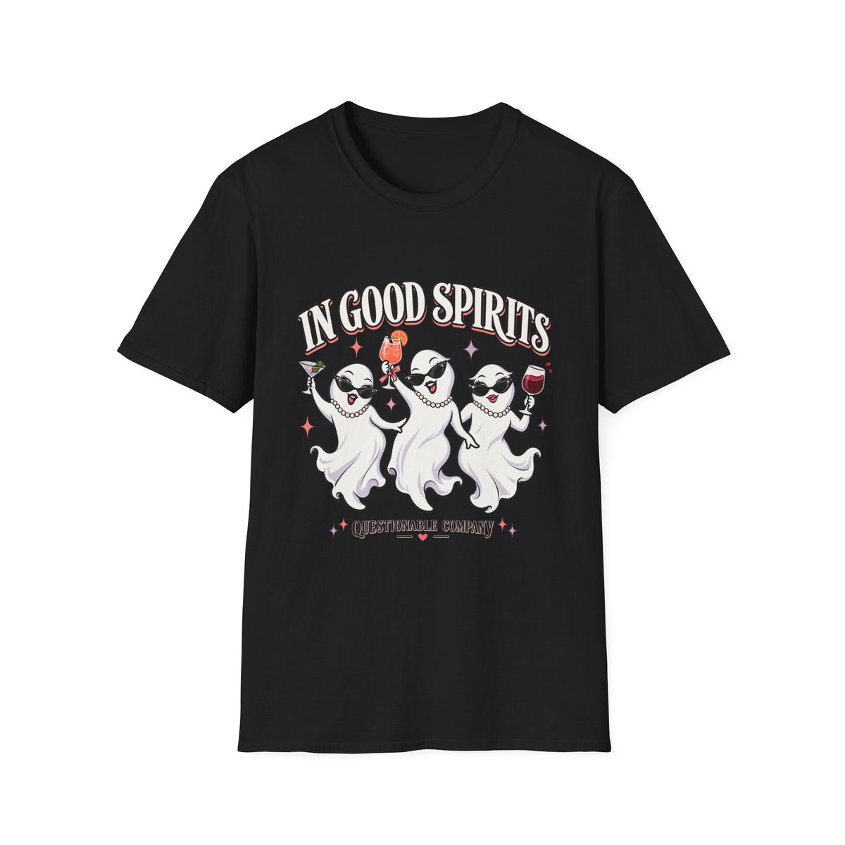 In Good Spirits | Drinking | Ghosts Halloween Tee