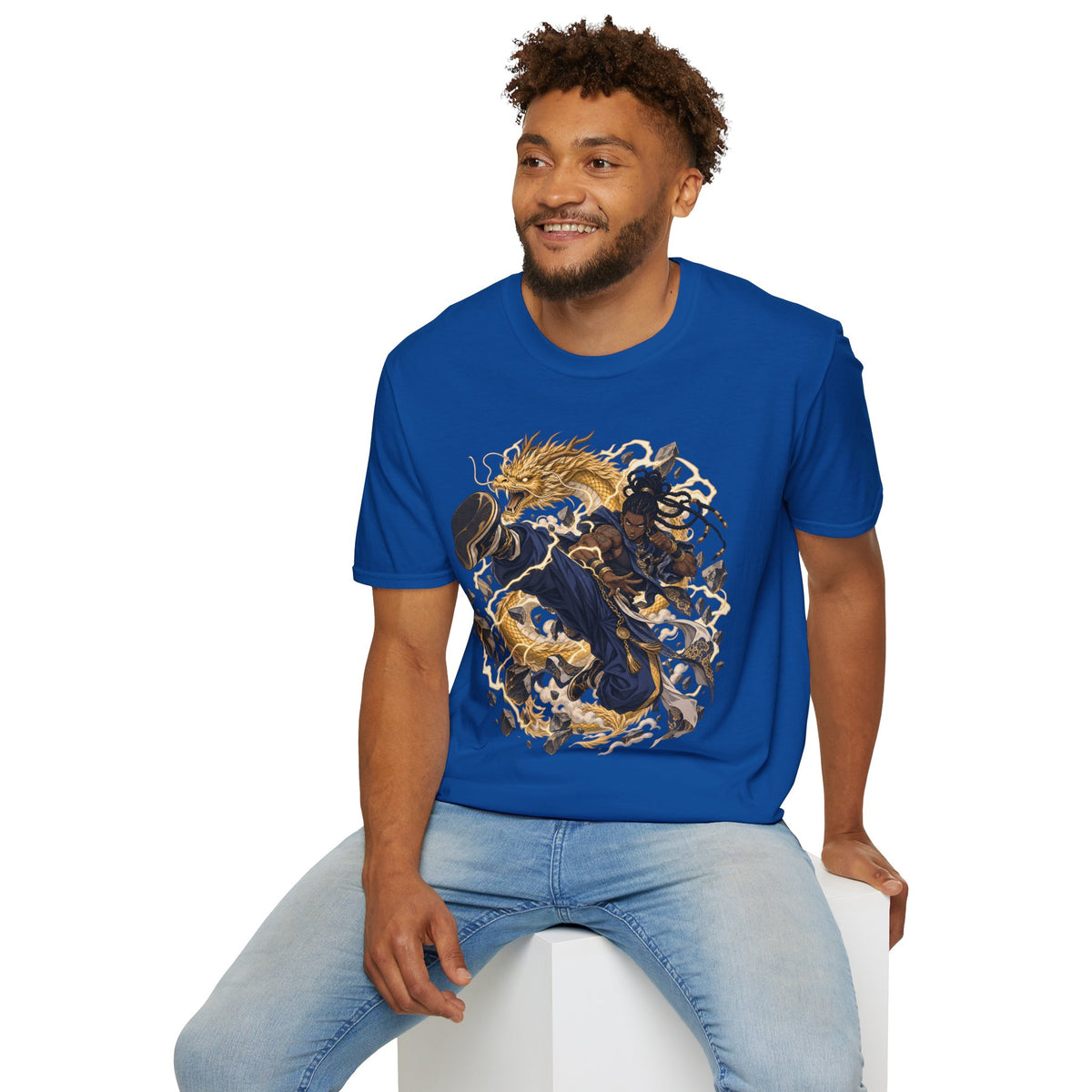 Golden Dragon | Ninja Dragon Kick | Martial Arts Warrior T Shirt