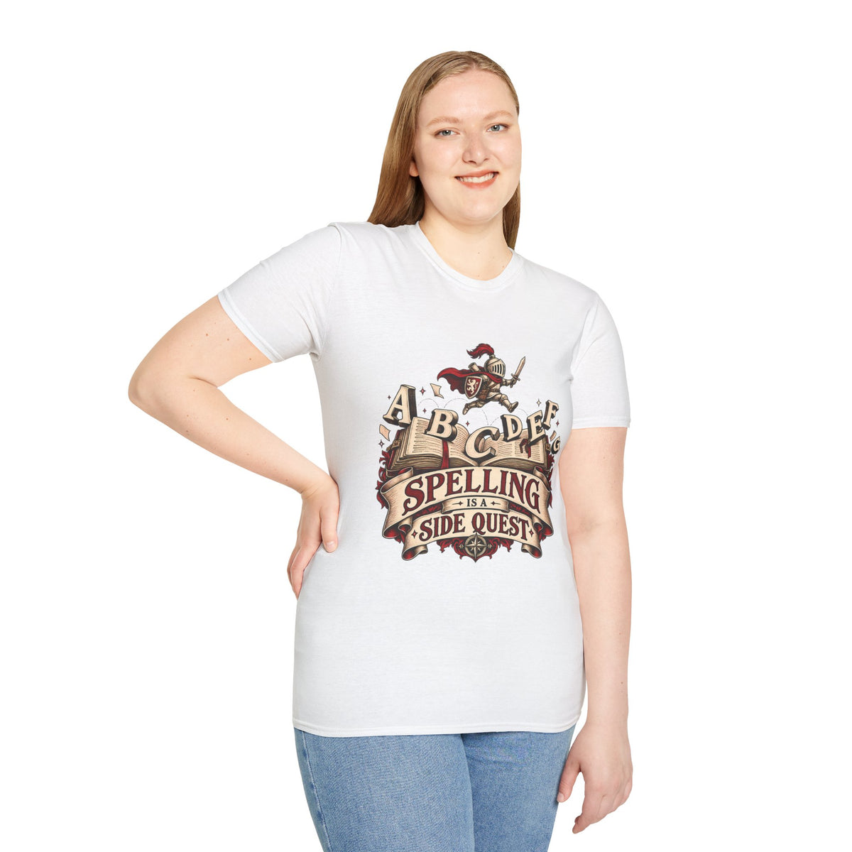Spelling Is a Side Quest | Funny Spelling & Knight T Shirt
