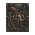 Canvas | Octopus and Skull Matte | Occult Wall Art