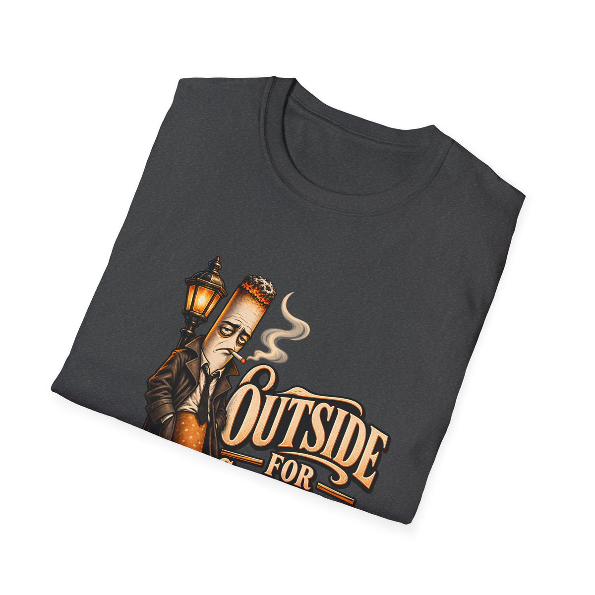 Outside for Character Development | Humorous Vintage Cigarette Graphic