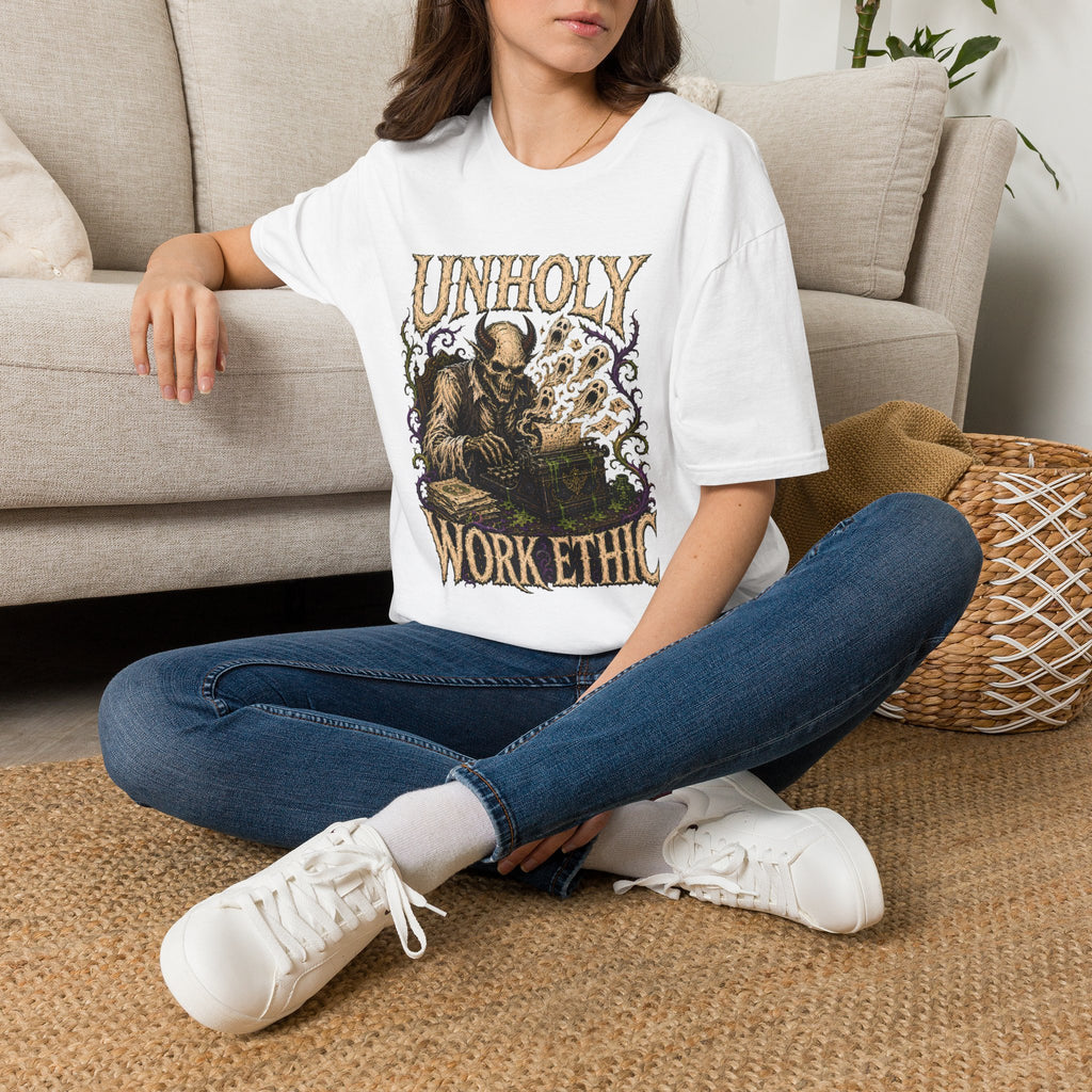 Unholy Work Ethic Work Demon T-Shirt - Dark Graphic Motivational Tee