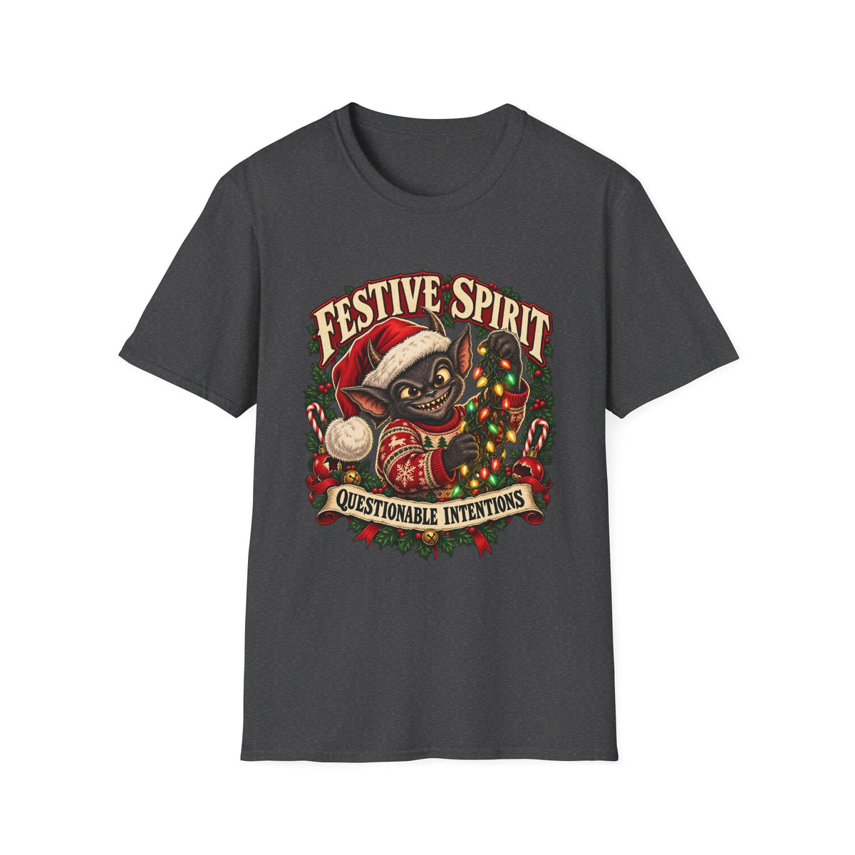 Christmas | Festive Spirit Questionable Intentions | Graphic Tee