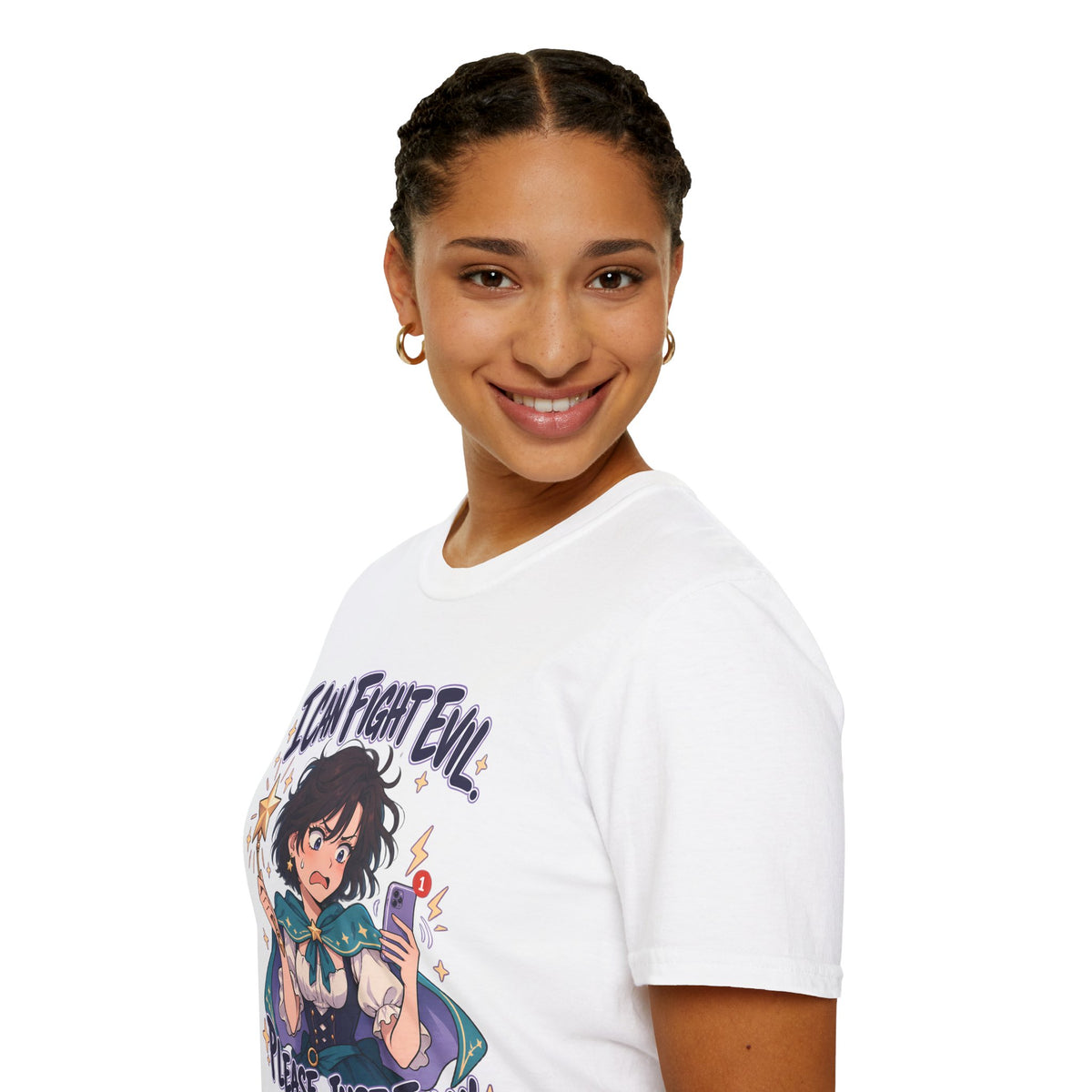 Working Witch | I Can Fight Evil, Please Just Email | Cute Anime T Shirt