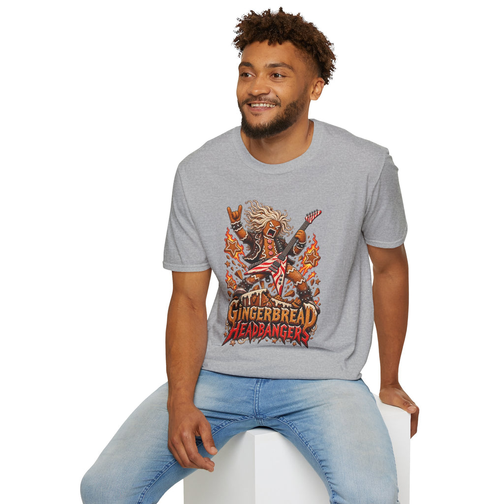 Gingerbread Headbangers | Christmas Funny Rock T-Shirt