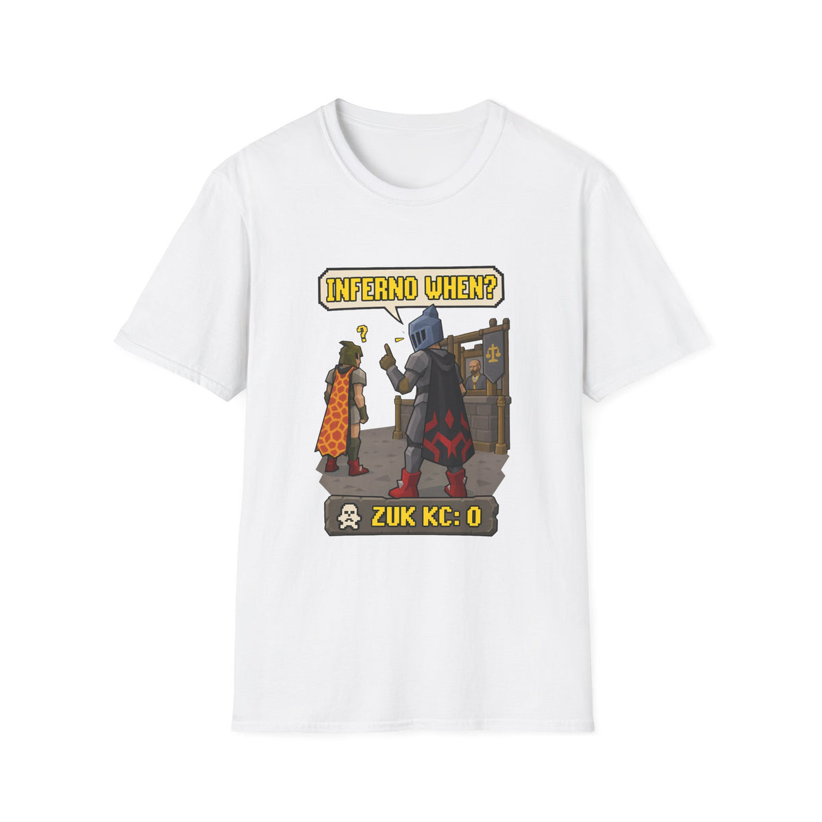 Inferno When? RuneScape Humor T-Shirt - Zuk KC Count Gaming Tee