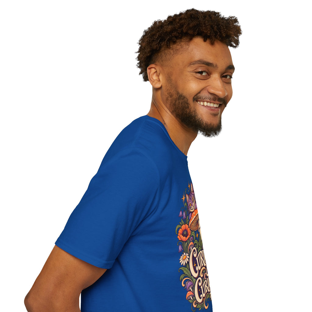Cheshire Cat | Curiouser & Curiouser | Whimsical Mushroom Design Graphic Shirt
