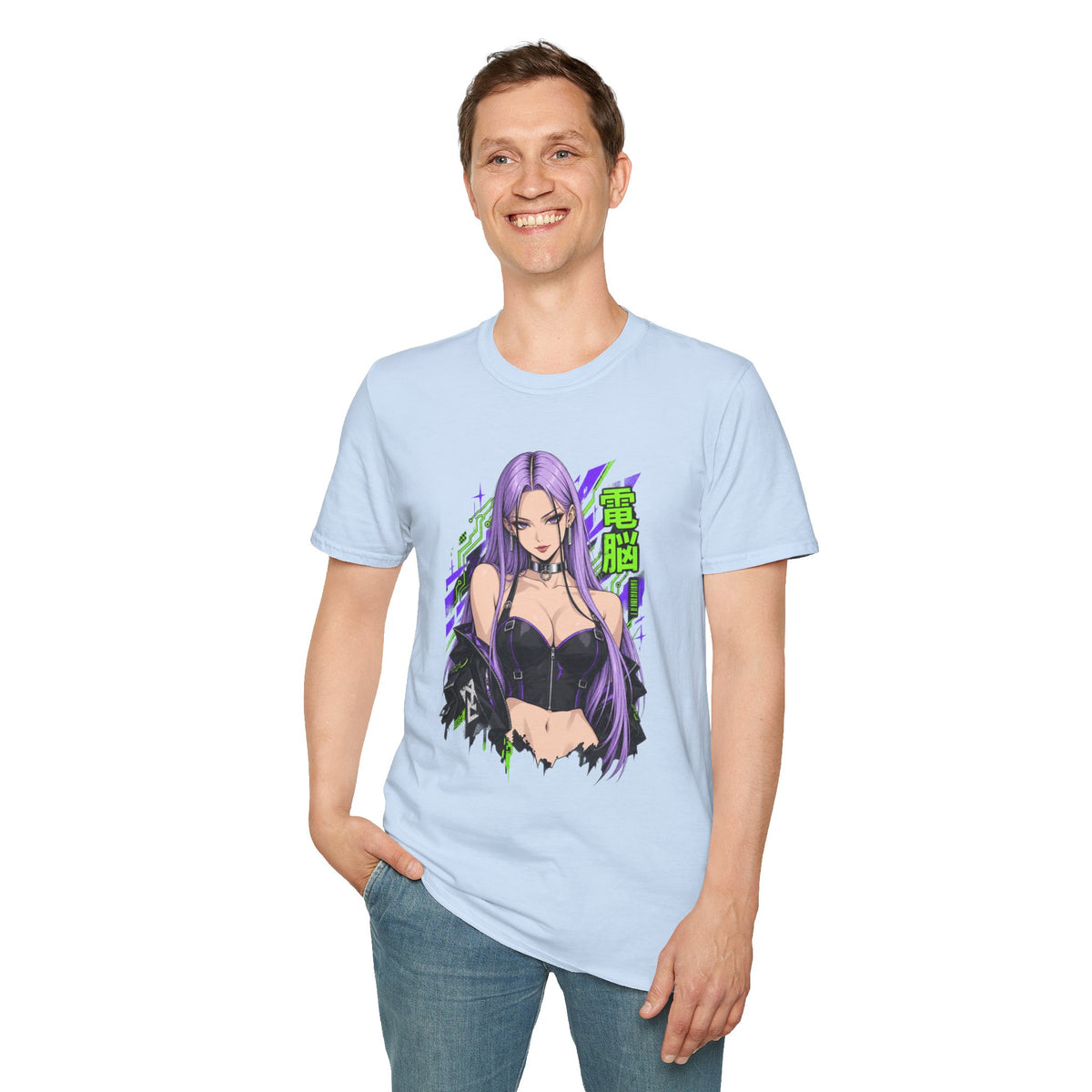 Violet | Anime Cyber Sexy Pin Up Girl T-Shirt