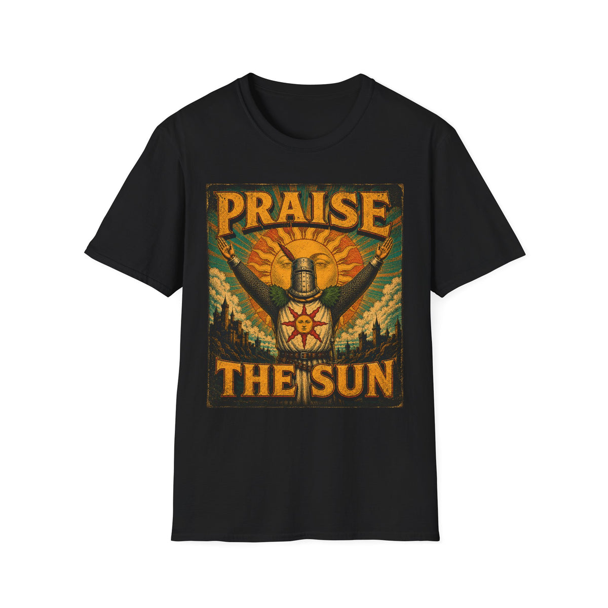 Praise the Sun T-Shirt — Dark Souls-Inspired Gaming Tee