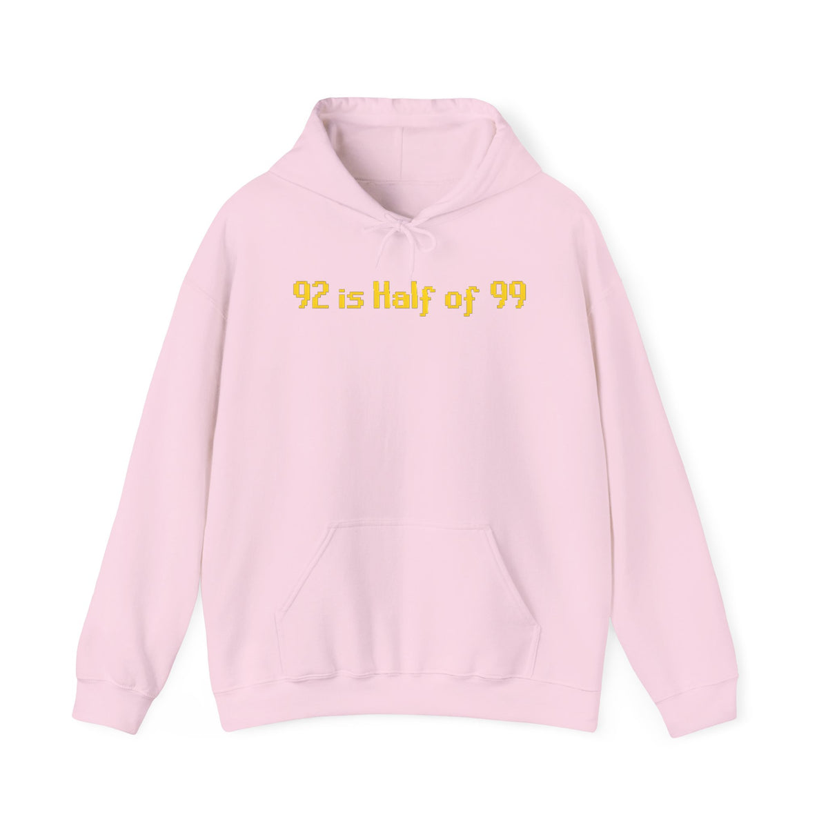 Hoodie "92 Is Half of 99" – Funny Retro Math Graphic Pullover