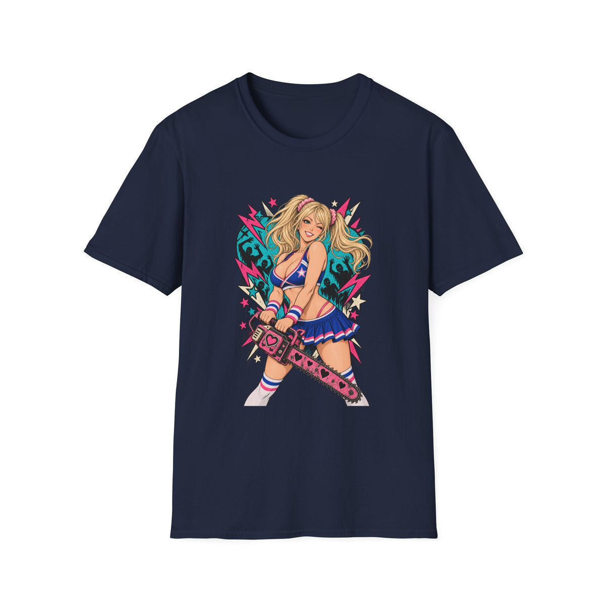 Juliet Starling | Lollipop Chainsaw | Zombie Game | Sexy Pin Up Girl T Shirt