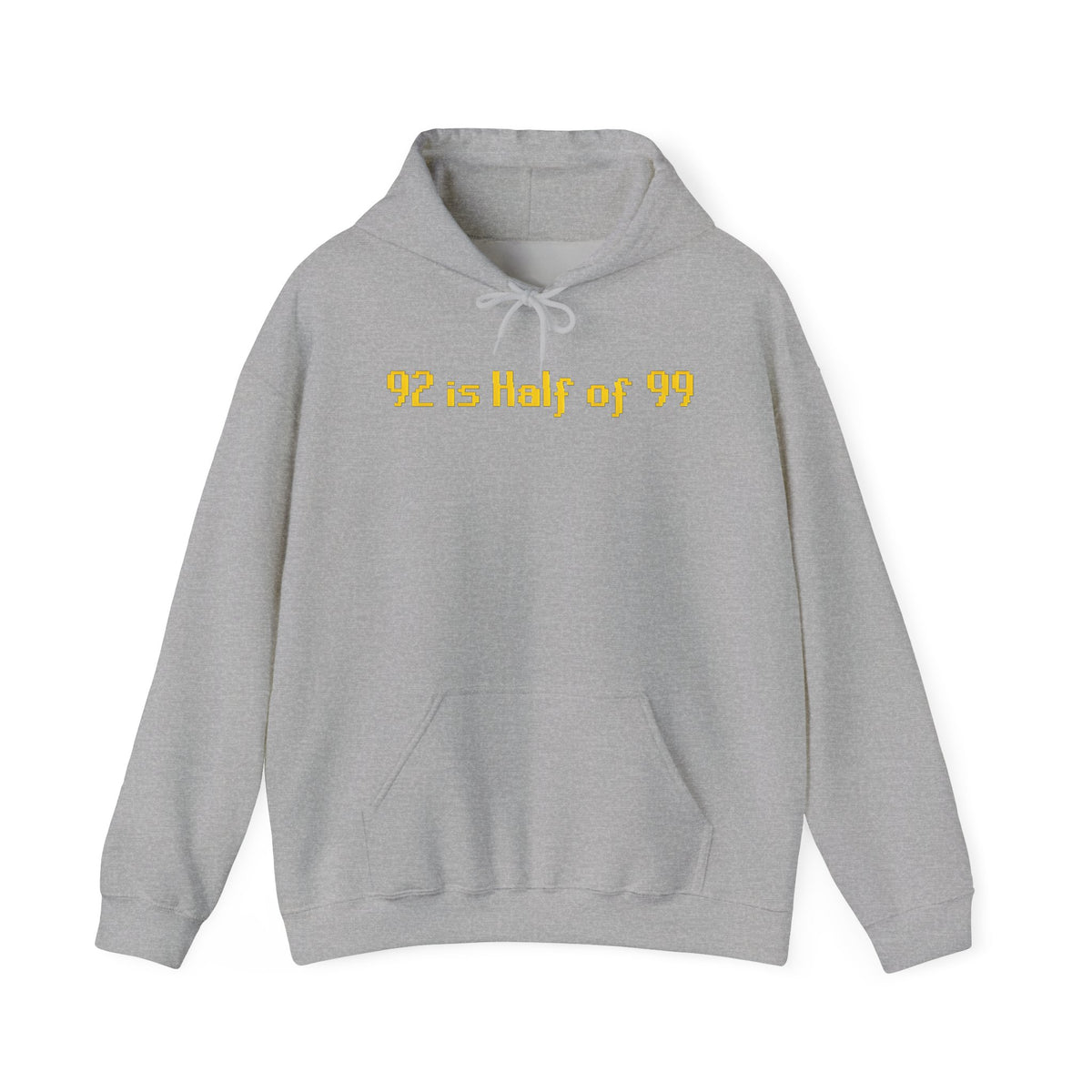 Hoodie "92 Is Half of 99" – Funny Retro Math Graphic Pullover