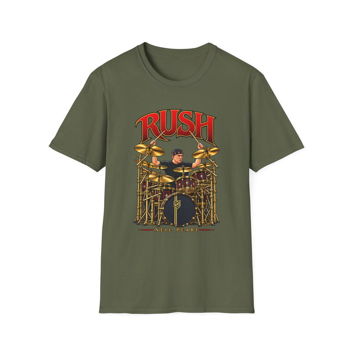 Rush | Neil Peart Drum Solo | Prog Rock Drummer Graphic T-Shirt