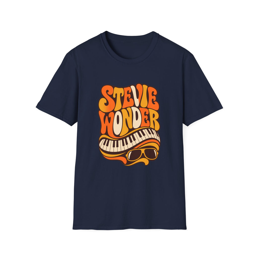 Stevie Wonder Piano Psychedelic Retro Band T-Shirt