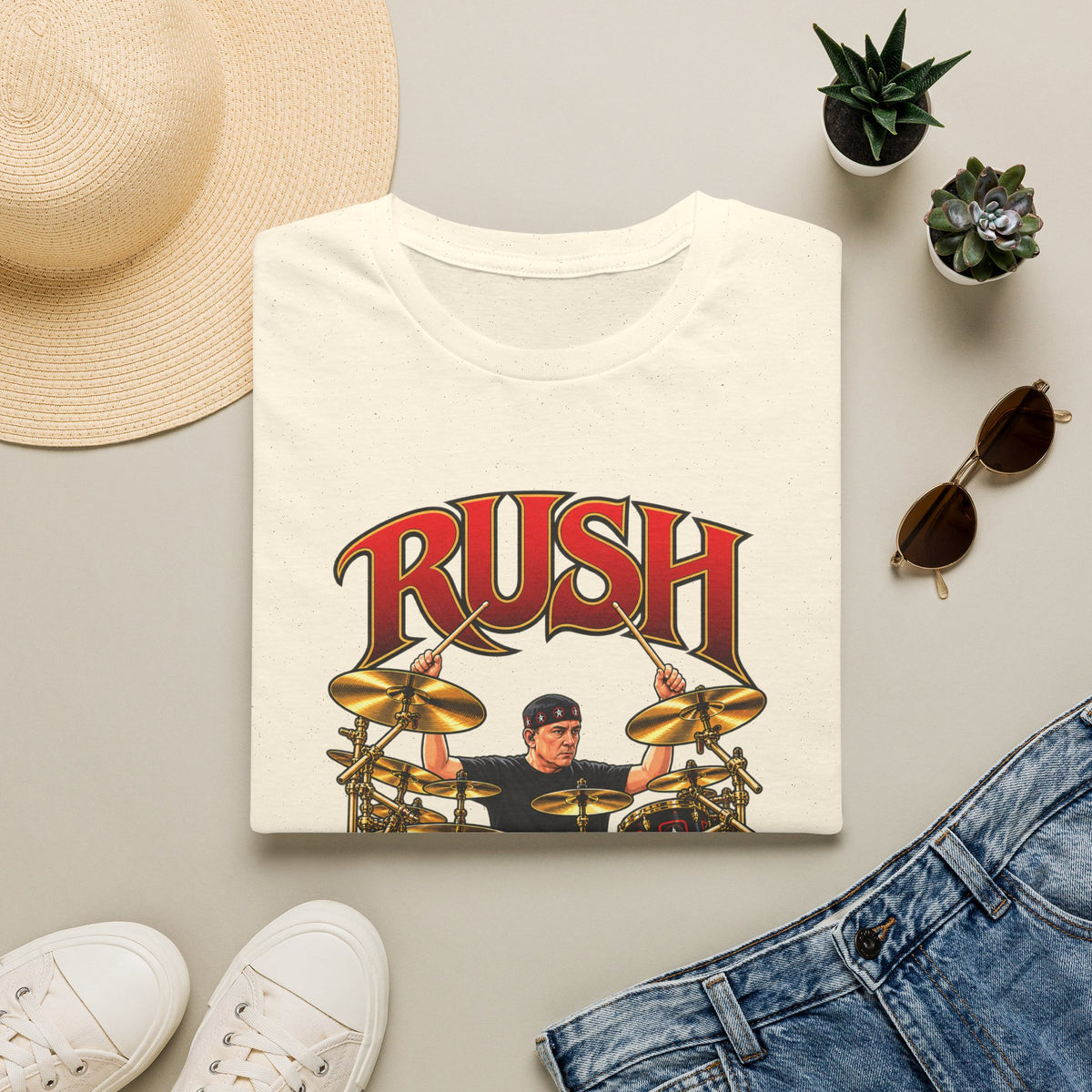 Rush | Neil Peart Drum Solo | Prog Rock Drummer Graphic T-Shirt