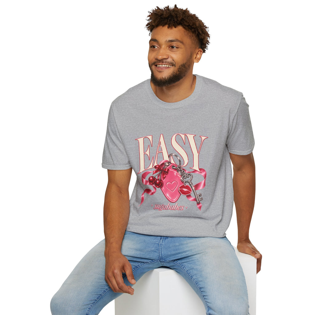 Sugababes | Easy Lockheart Pink Key & Heart Graphic T Shirt