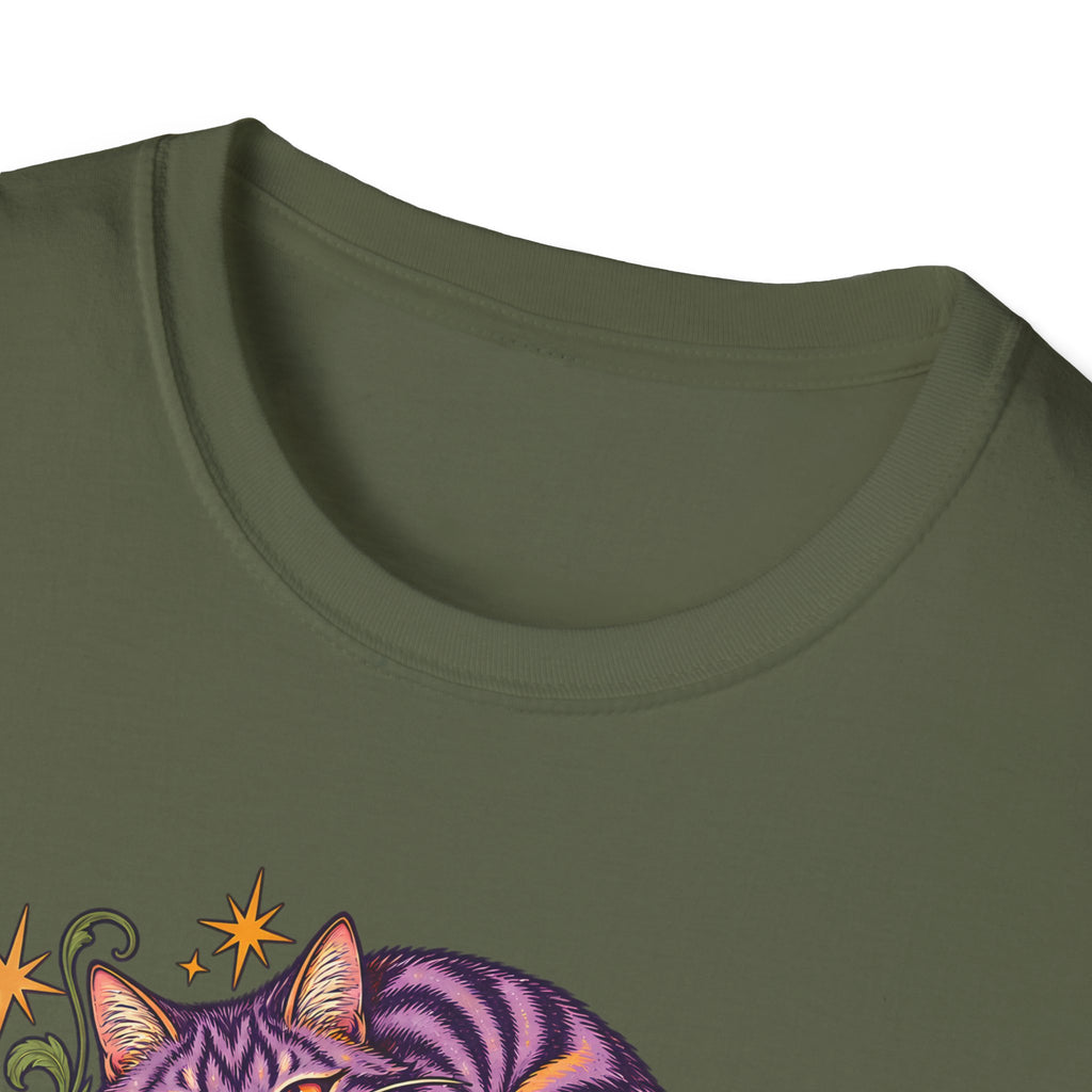 Cheshire Cat | Curiouser & Curiouser | Whimsical Mushroom Design Graphic Shirt
