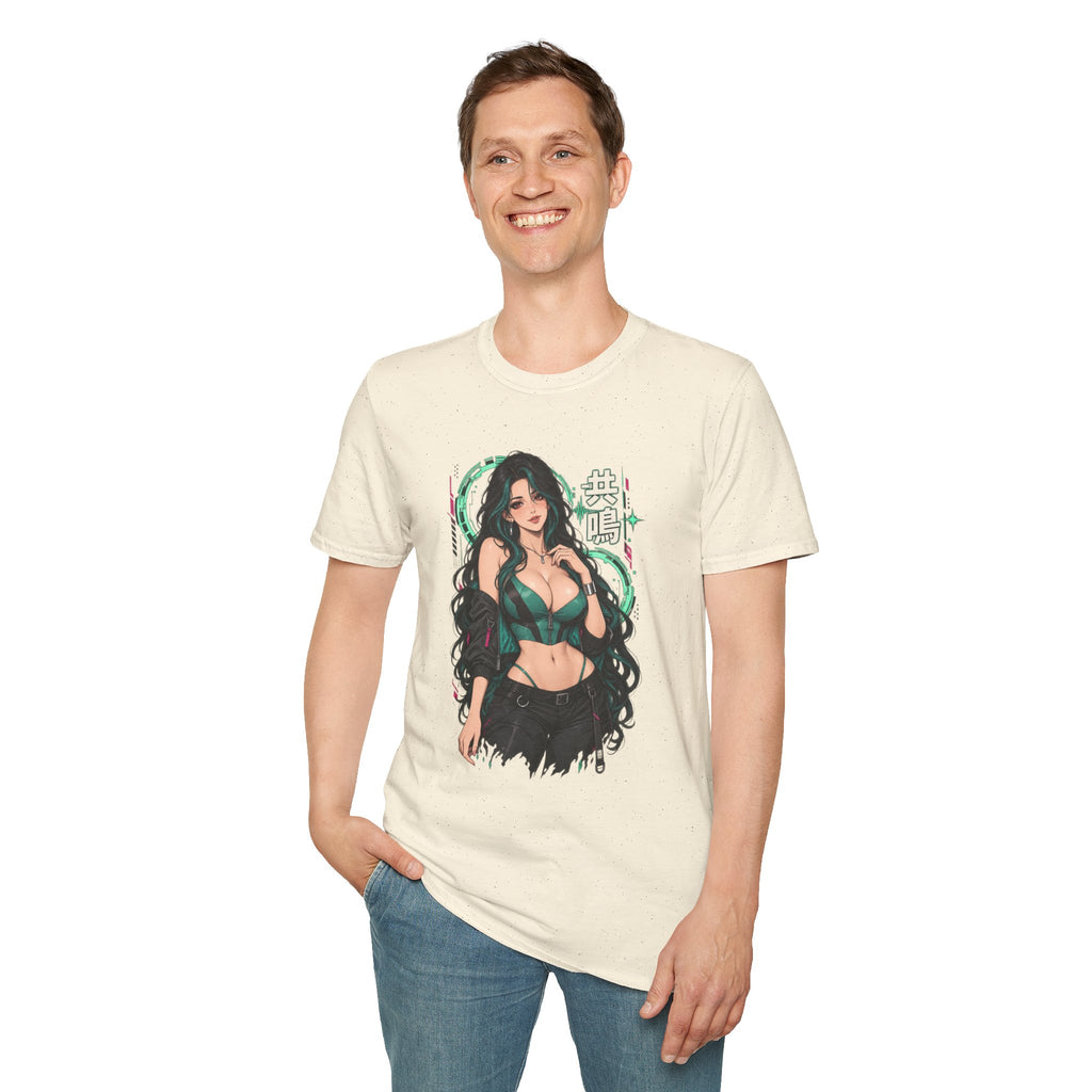 Jade | Sexy Anime Pin Up Girl | Waifu Graphic T‑Shirt