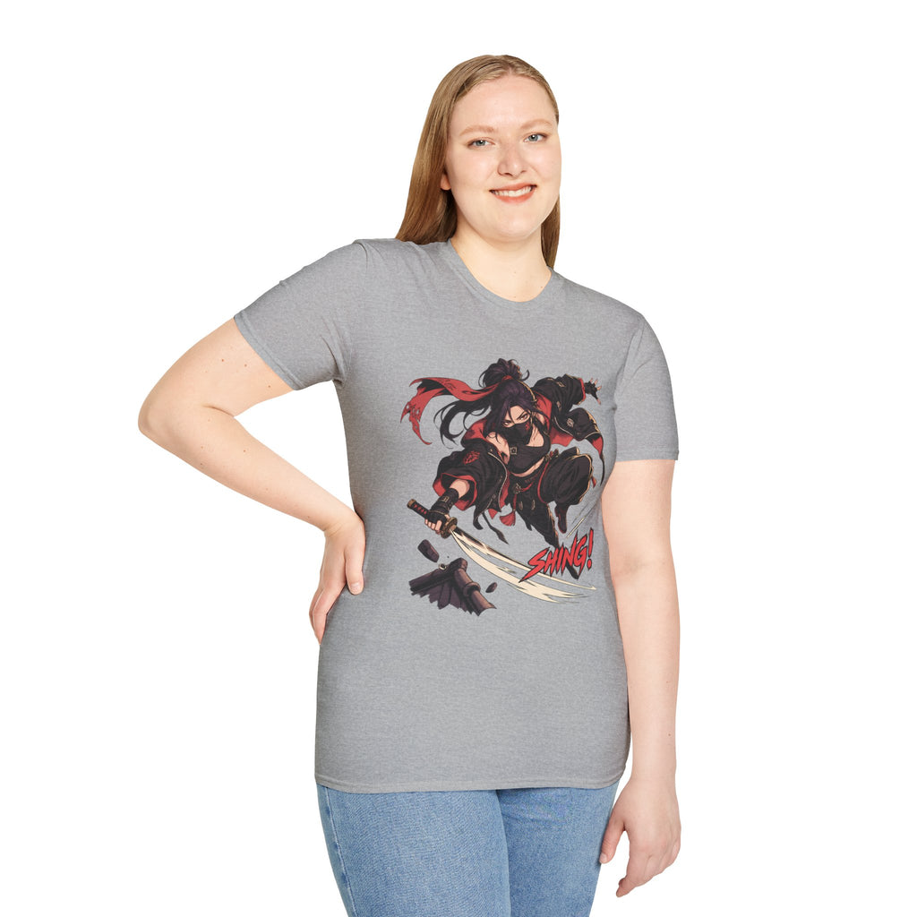 SHING! | Rooftop Samurai Girl | Japanese Anime Style Fight Shirt