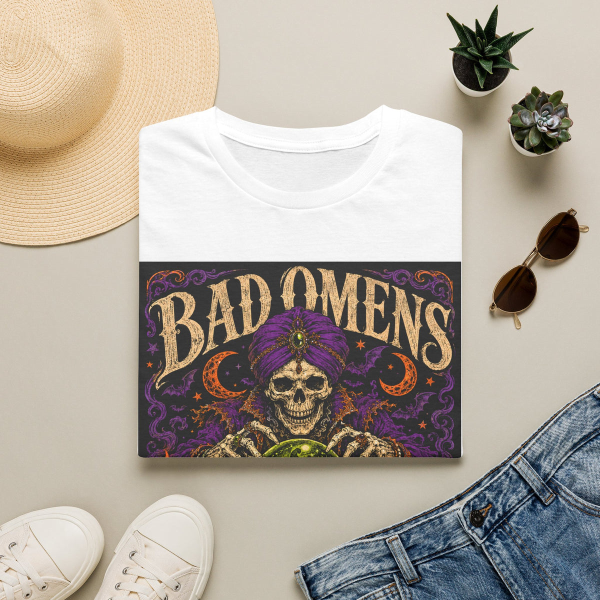 Bad Omens Skull T-Shirt — Retro Gothic Halloween Tee
