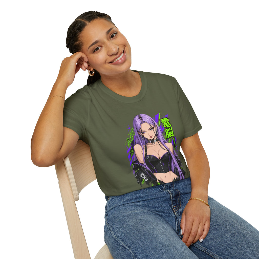 Violet | Anime Cyber Sexy Pin Up Girl T-Shirt