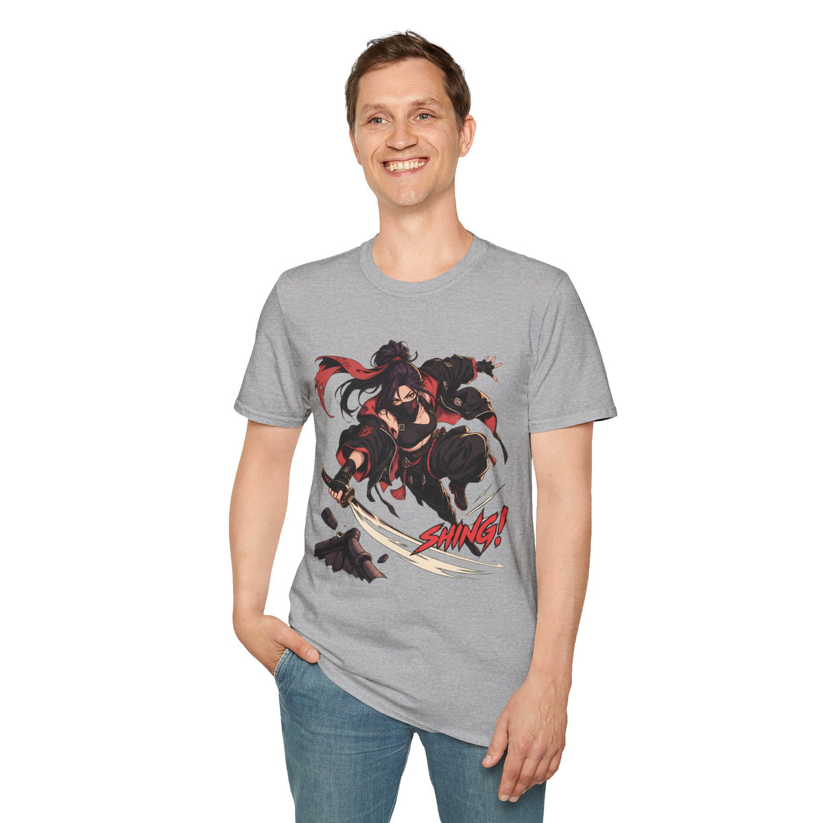 SHING! | Rooftop Samurai Girl | Japanese Anime Style Fight Shirt