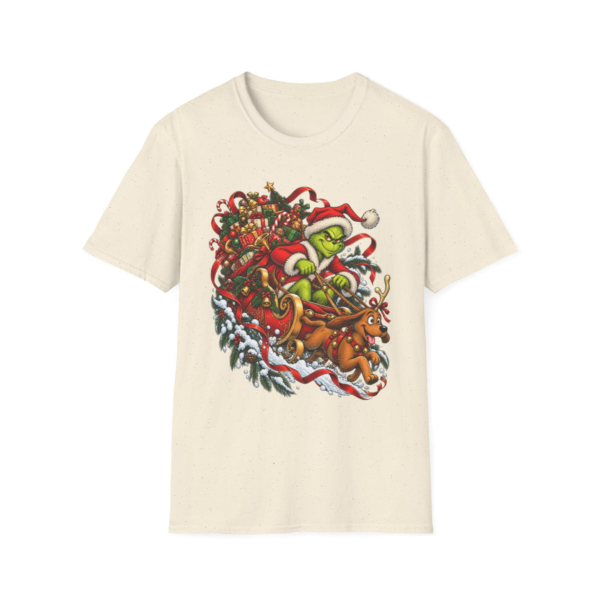 Grinch & Max Sleigh Ride | Funny Christmas T Shirt