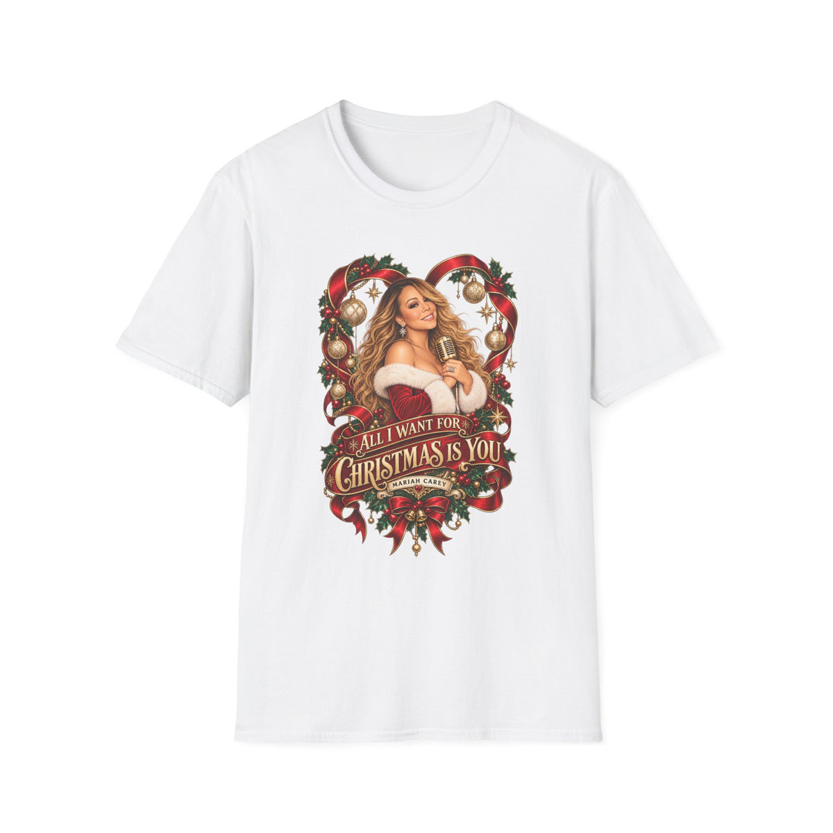 Mariah Carey | All I Want for Chrismtas Is You | Christmas Graphic T-Shirt