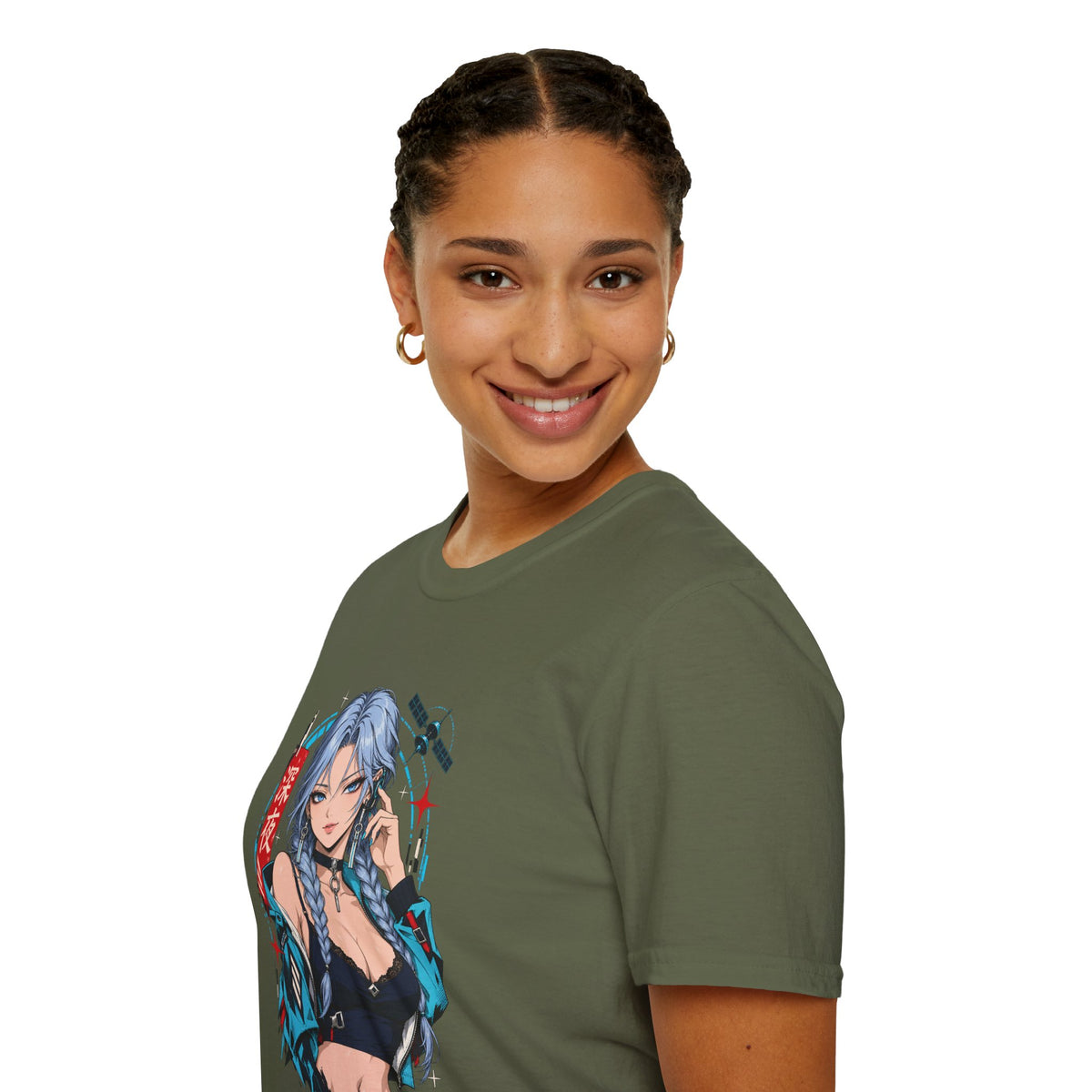 Ice | Sexy Anime Cyber Pin Up Girl Graphic T-Shirt