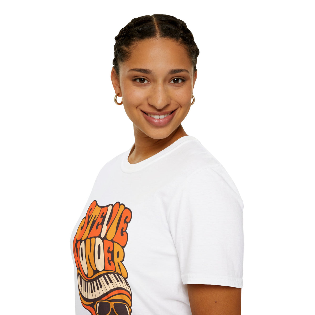 Stevie Wonder Piano Psychedelic Retro Band T-Shirt
