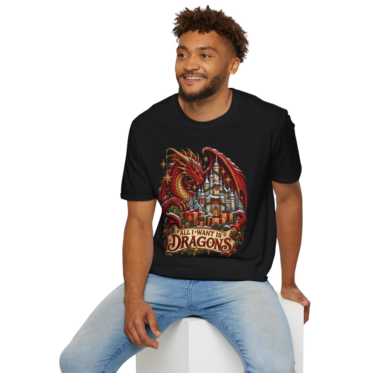All I Want For Christmas | Dragon Castle T-Shirt