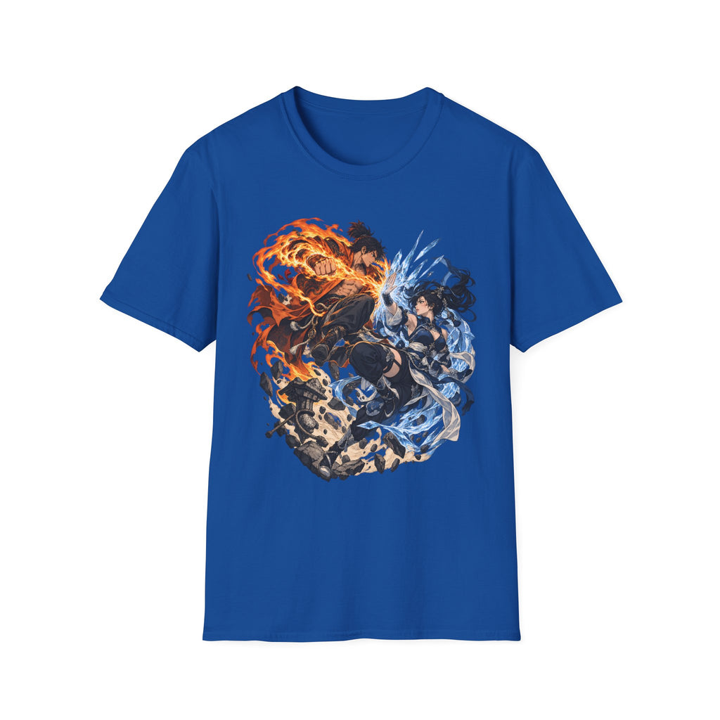Elemental Battle | Fire vs Ice | Ninja Japanese Fantasy T-Shirt