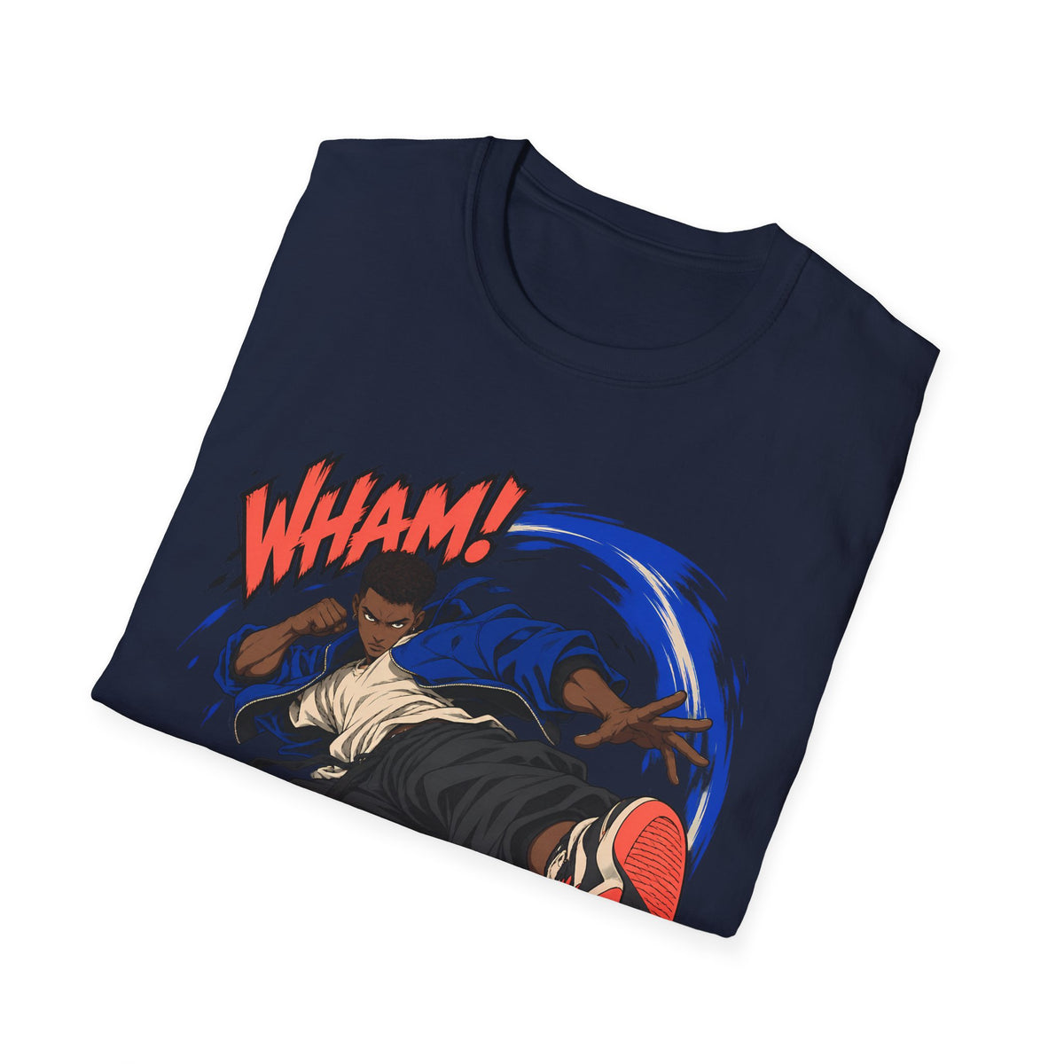 WHAM! | Anime Cartoon Ninja Kick Graphic T Shirt