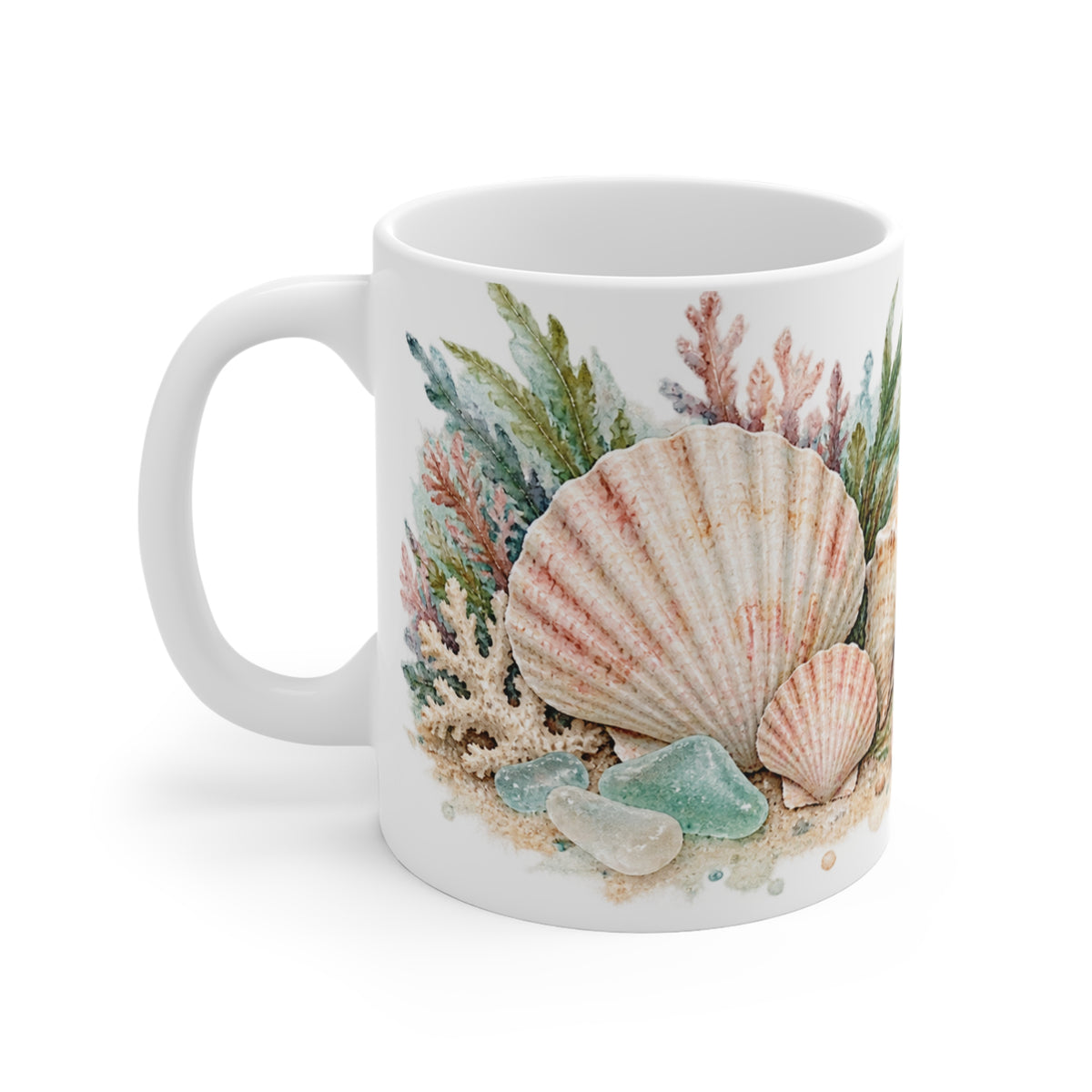 Seashells Watercolour Mug | Nautical Beach Collection