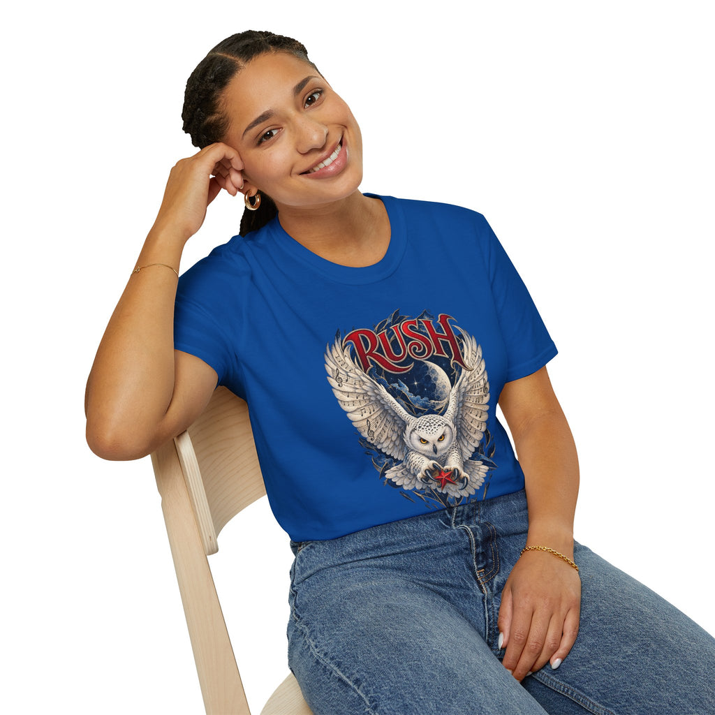 Rush | Fly by Night | Prog Rock | Owl Band Graphic T-Shirt