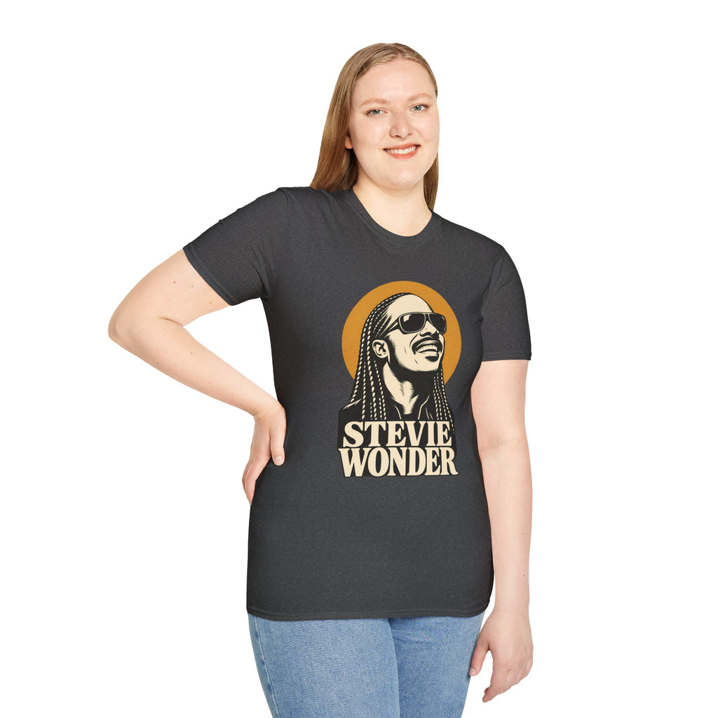 Stevie Wonder Graphic T-Shirt - Retro Soul Music Tee